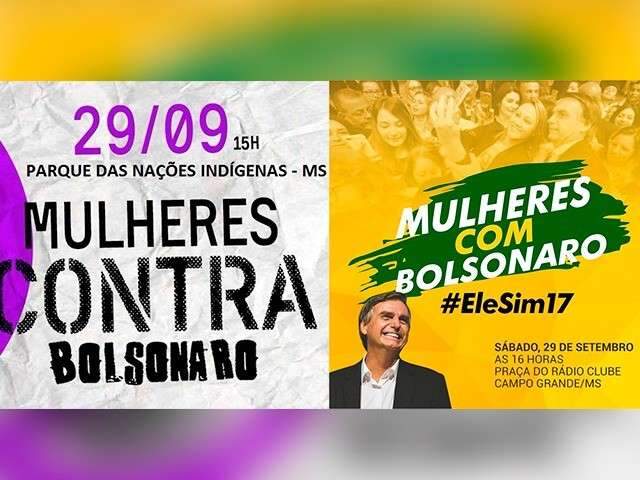 Treta &agrave; vista?: &ldquo;Sim&rdquo; e &ldquo;N&atilde;o&rdquo; a Bolsonaro t&ecirc;m atos no mesmo dia