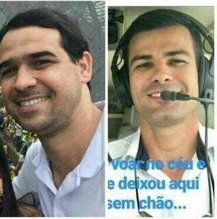 Moradora de Itajá publicou foto nas redes sociais das duas vítimas,  Luiz Henrique e o piloto Otávio. (Foto: Facebook)