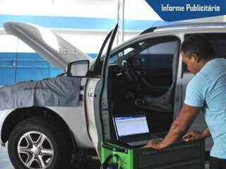 Umas das tecnologias é ferramenta conectada ao veículo, que detecta os problemas. (Foto: Alcides Neto)