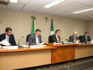 CPI da JBS reunida na quarta-feira, dia 21. (Foto: Wagner Guimarães/ALMS).