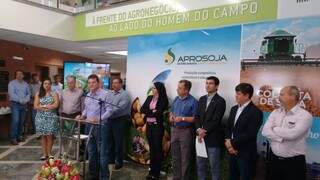 Aprosoja lançou hoje a colheita de soja em MS (Foto: Caroline Maldonado)