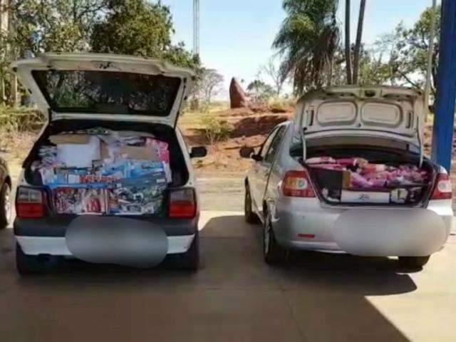 Comboio de carros com contrabando &eacute; interceptado na rodovia BR-163