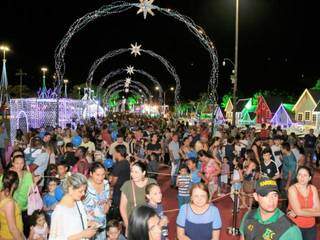 Cidade do Natal abriu no dia 8 de dezembro com diversas atrações para o campo-grandense (Foto: PMCG/Divulgação)