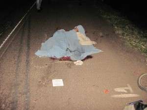 Ciclista morre ap&oacute;s ser atropelado por caminh&atilde;o em Nova Alvorada do Sul