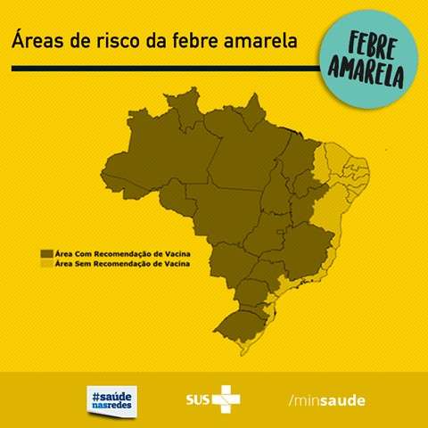MS est&aacute; na &aacute;rea risco para febre amarela e ordem &eacute; aumentar vigil&acirc;ncia
