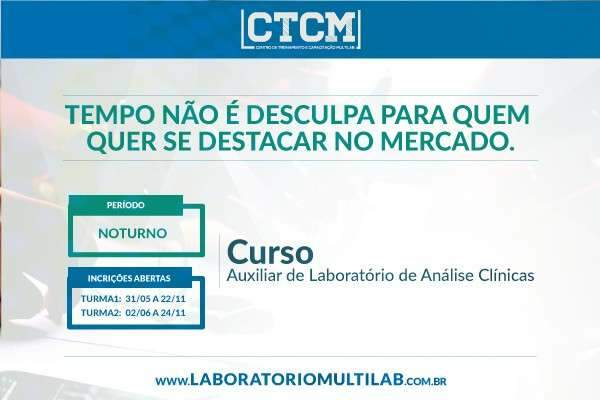 Inscri&ccedil;&otilde;es abertas para curso noturno de Auxiliar de Laborat&oacute;rio