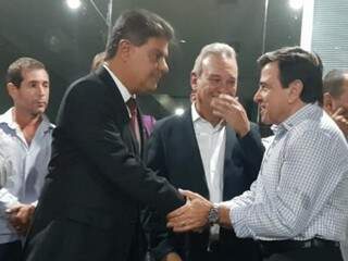 Nelsinho e Chagas, durante inauguração de escritório de representação que funcionará em Naviraí. (Foto: Divulgação)