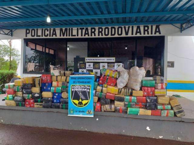 PM chega ao maior n&uacute;mero de apreens&otilde;es de drogas nas estradas de MS em 35 anos