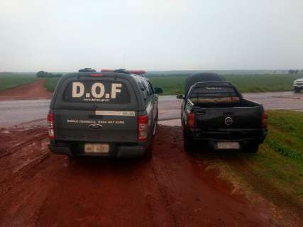 Veículo com sinais de adulteração é apreendido pelo DOF na MS-164