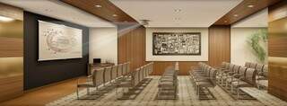 Empreendimento terá Meeting Room planejado para atender com o máximo de conforto mais de 40 pessoas, além de quatro salas de reuniões (imagem ilustrativa)