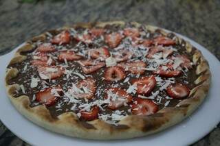 A pizza Sensação é uma das queridinha do lugar.(Foto: Paulo Francis)