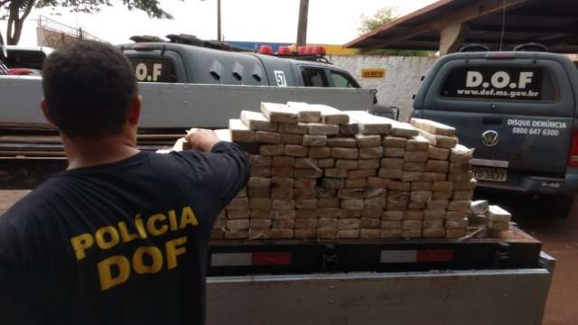 Traficante e &#039;batedor&#039; s&atilde;o presos com 606 kg de maconha na MS-295