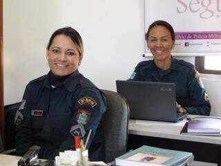 Policiais mulheres no 3º Batalhão da PM em Dourados (Foto: Rogério Fernandes/Divulgação)