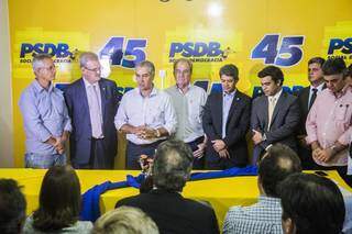 Reinaldo cobrou apoio de toda o partido para que Geraldo Resende vença as eleições municipais em Dourados. (Foto: Alan Nantes)