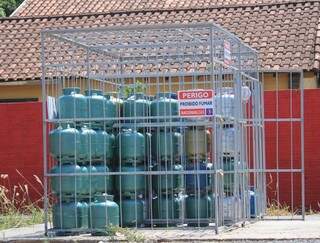 Revendedora de gás em Campo Grande (Foto: Marina Pacheco)