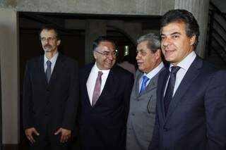 Reunião do Codesul teve a participação dos governadores André Puccinelli, Beto Richa, Raimundo Colombo e o secretário João Mota (Foto: Cleber Gellio)