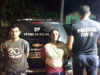 Suspeitos foram presos pela Polícia Civil quando chegavam em Naviraí (Foto: divulgação/Polícia Civil) 