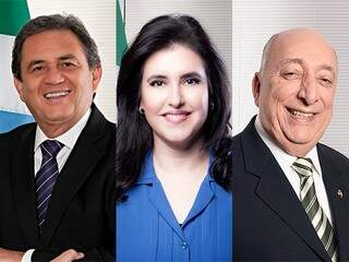 Moka, Simone e Pedro Chaves já consumiram R$ 421.317,89 em atividades parlamentares no exercício de 2018. (Divulgação/Senado)