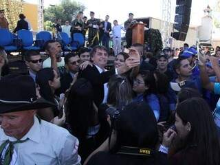 Bolsonaro durante evento da &quot;Retirada da Laguna&quot; em Nioaque (Foto: Arquivo)