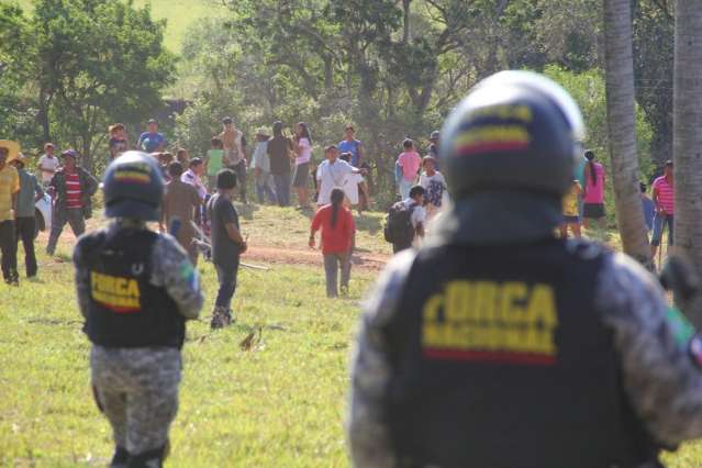 Clima volta a ficar tenso entre &iacute;ndios e fazendeiros e For&ccedil;a Nacional interv&eacute;m
