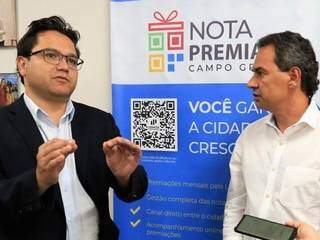 Secretário de finanças Pedro Pedrossian e o prefeito de Campo Grande Marquinhos Trad (PSD) (Foto: Divulgação/PMCG)