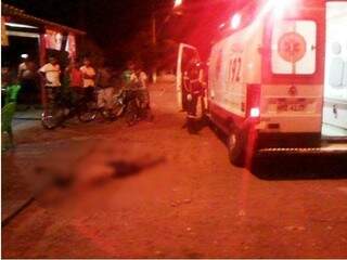 Pedreiro foi assassinado em frente a um bar na cidade de Três Lagoas (Foto Divulgação\TLNotícias)