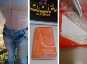 DOF prende mulher que levava cocaína dentro de cinta modeladora 