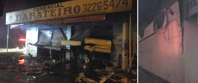 Inc&ecirc;ndio destr&oacute;i supermercado e chamas mobilizam at&eacute; a Marinha