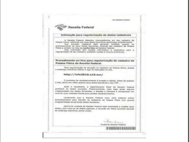 Com &quot;intima&ccedil;&atilde;o&quot;, golpistas tentam enganar contribuintes, alerta Receita Federal