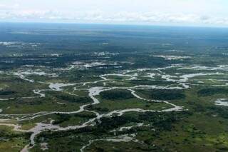 Vista área do baixo Taquari, no Pantanal. (Foto: Divulgação)
