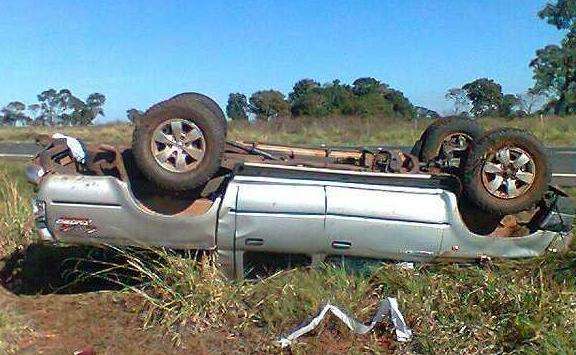 Motorista fica ferido em capotagem na MS-436 