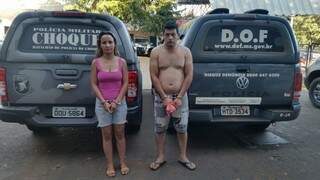 Flávio Benites e Franciely Silva foram presos em Campo Grande (Foto: Divulgação)