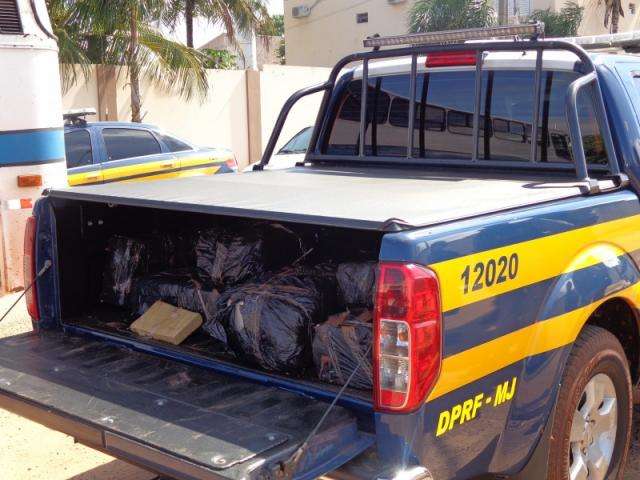 Carro com 199 quilos de droga &eacute; encontrado abandonado em Itaquira&iacute;
