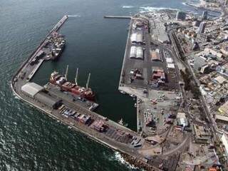 Porto de Antofagasta, no Chile; destino da rota da integração (Foto: Divulgação)