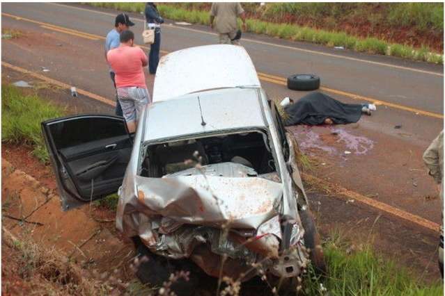 Irm&atilde;o de vereador morre ao bater em um barranco na MS-141