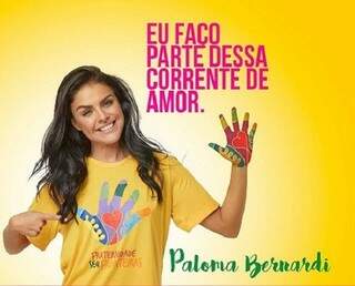 A bela atriz Paloma Bernardi também foi outra global a posar na campanha. (Foto: Divulgação)