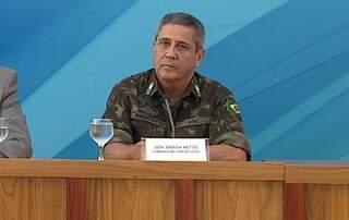 General Braga Netto vai comandar  segurança no Rio de Janeiro  até 31 de dezembro.(Foto: Reprodução/NBR)