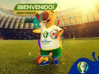 Capivara foi escolhida como mascote da Copa América (Foto: Reprodução/Twitter)