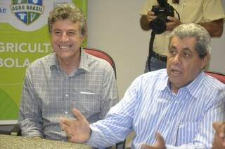 Murilo e André abriram reunião sobre Ferroeste (Foto: Bruno Chaves)