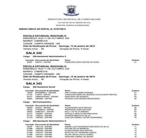 Defini&ccedil;&atilde;o de salas de &uacute;ltima hora e confus&atilde;o marcam concurso
