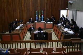 Sessão de instrução realizada no final de novembro iniciou o julgamento do primeiro prefeito da Capital, Gilmar Olarte (Foto: Fernando Antunes)