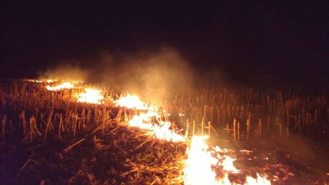 Dois homens passam horas perdidos tentando controlar inc&ecirc;ndio em lavoura