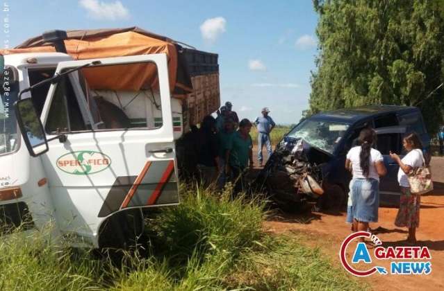 Quatro adultos e uma crian&ccedil;a ficam feridas em acidente na MS-289