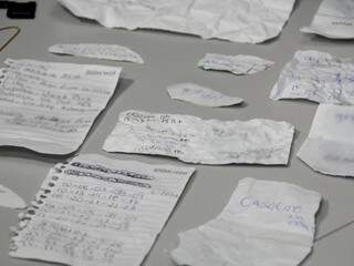 A maníaco possuía anotações com informações das vítimas, captadas nas redes sociais (Foto: Marcos Ermínio)
