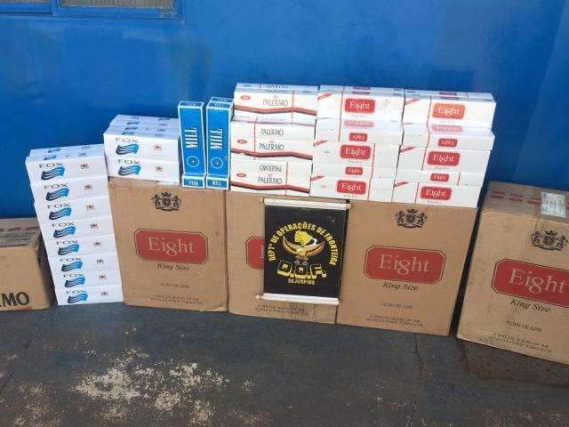 DOF apreende mais de 400 caixas de cigarros do Paraguai em cidade do interior 