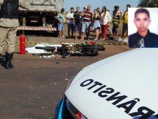 O motociclista colidiu contra o tanque da carreta (Foto: Nova Notícias)