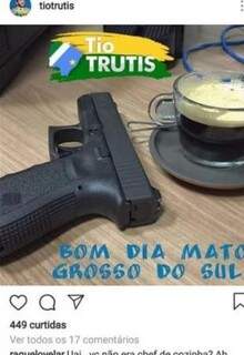 Foto que circula nas redes sociais com Loester Souza.