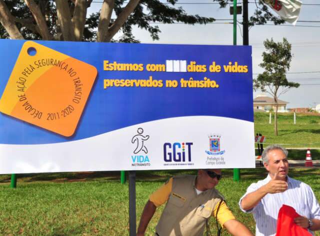  Placar da Vida &eacute; inaugurado na Capital marcando seis dias sem mortes no tr&acirc;nsito