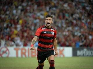 Arrascaeta foi quem abriu o placar em campo para o Flamengo. (Foto: Alexandre Vidal/Flamengo)