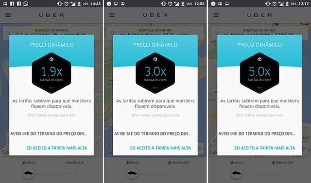Com medo de blitz, motoristas de Uber somem e pre&ccedil;o da corrida aumenta